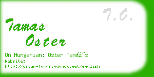 tamas oster business card